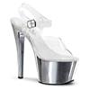 Pleaser - SKY308 Sandale à bride à la cheville, Pole dance chaussures - Chaussures de pole dance - Couleur argent Product image